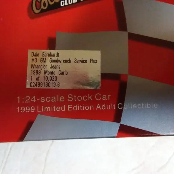 1999 Dale Earnhardt  Wrangler Jeans Monte Carlo 1:24  Bank - SHIP ONLY 1 CAR PER - Picture 2 of 13